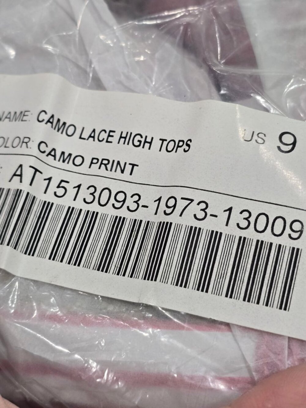 Fab Kids ✦ Camo Glitter High‑Top Sneakers ✦ Pink Accents Side Zip Lace‑Up 9 NWT - Picture 6 of 10